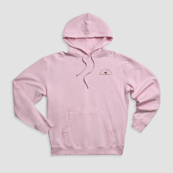 épine emblem logo hoodie pink Emblem Hooded Sweatshirt - Beach and Barn