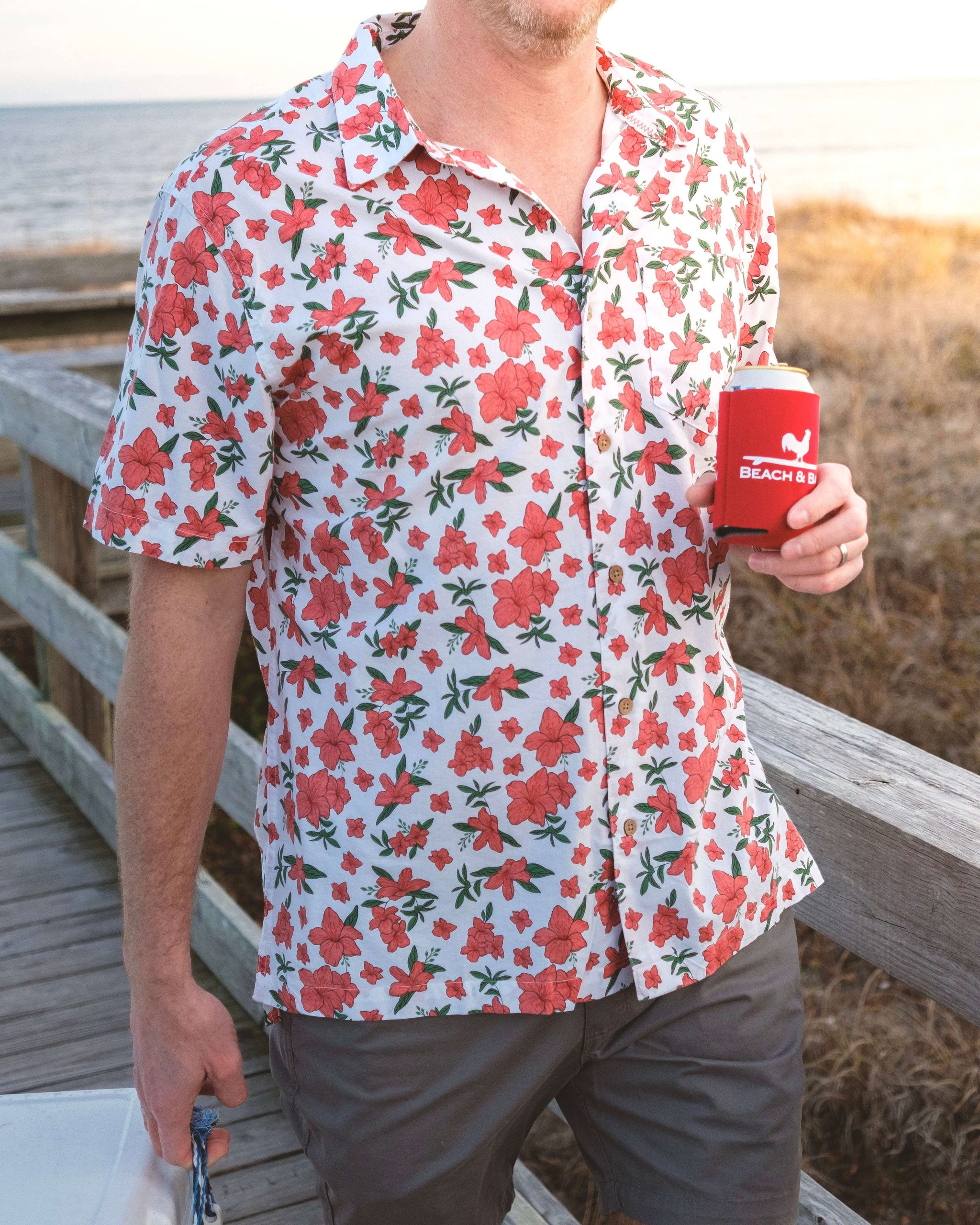 Lightweight Azalea Print Garden Party Shirt | Beach & Barn - Beach and Barn Lightweight Azalea Print Garden Party Shirt | Beach & Barn - Beach and Barn
