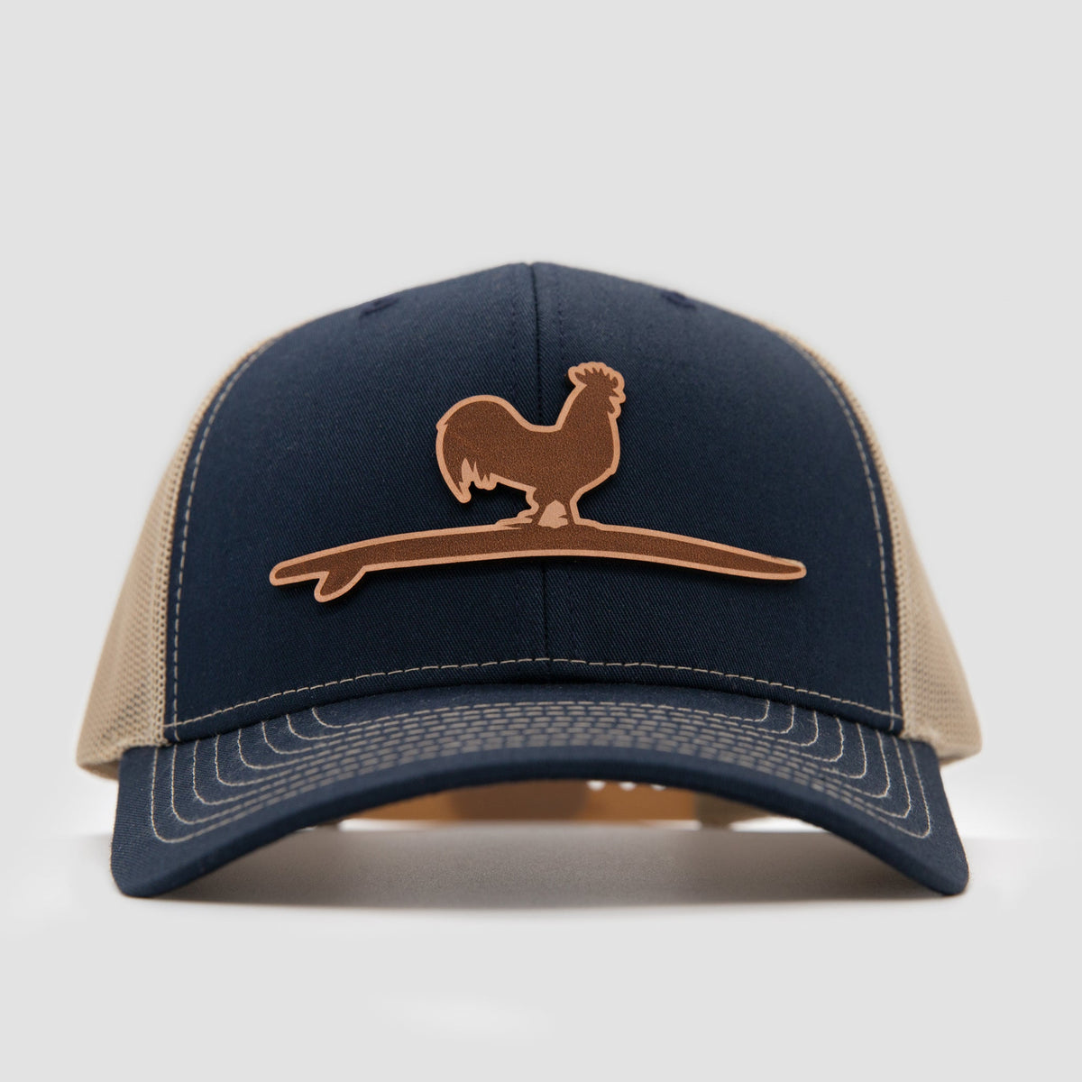 Etched Leather Snapback Hat