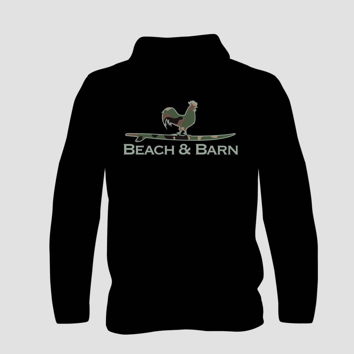 Camo Surfing Rooster Hooded Tee