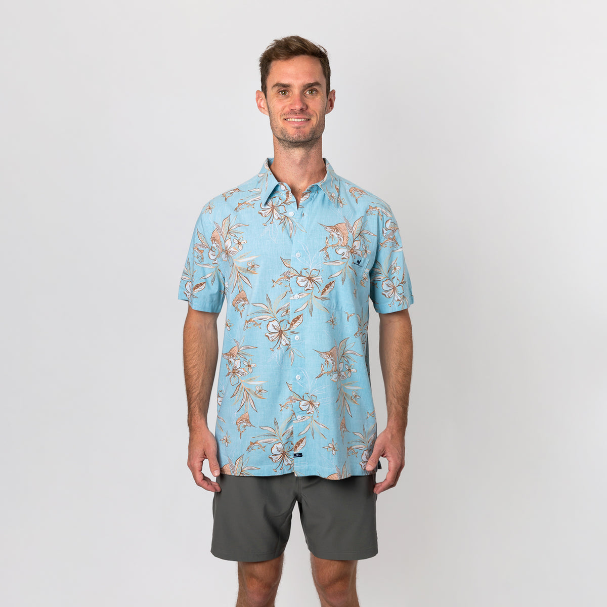 Flower & Fish Sport Shirt