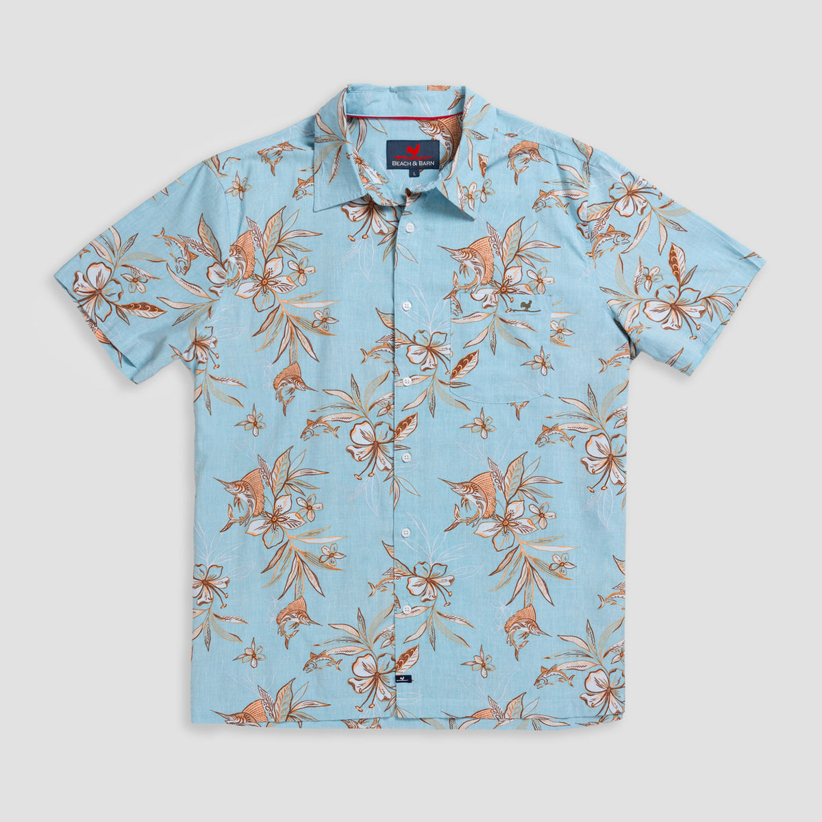 Flower & Fish Sport Shirt