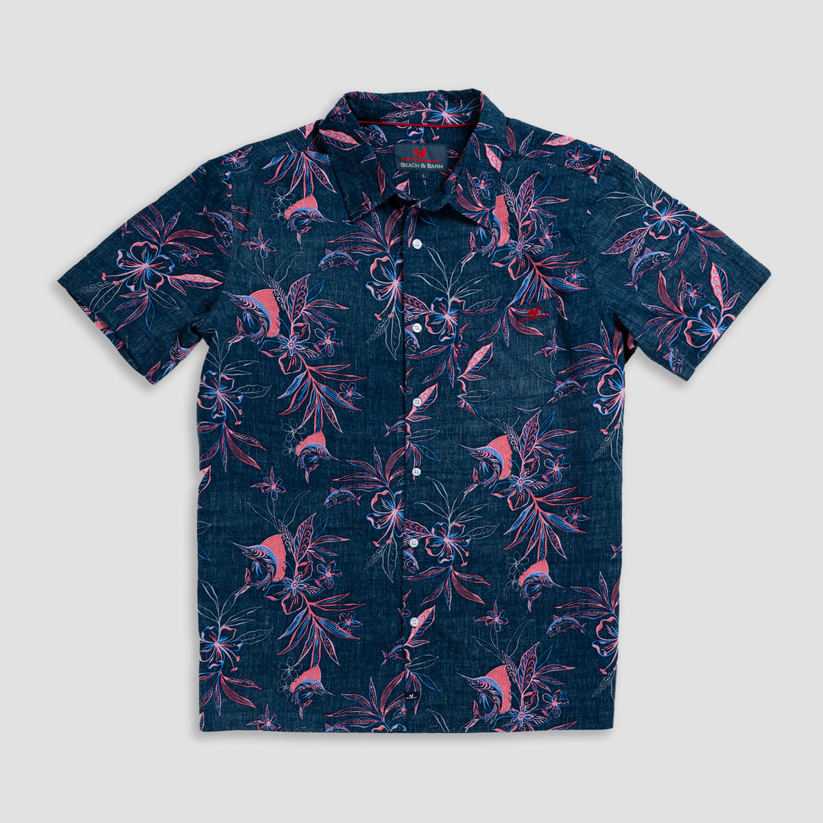 Flower & Fish Sport Shirt