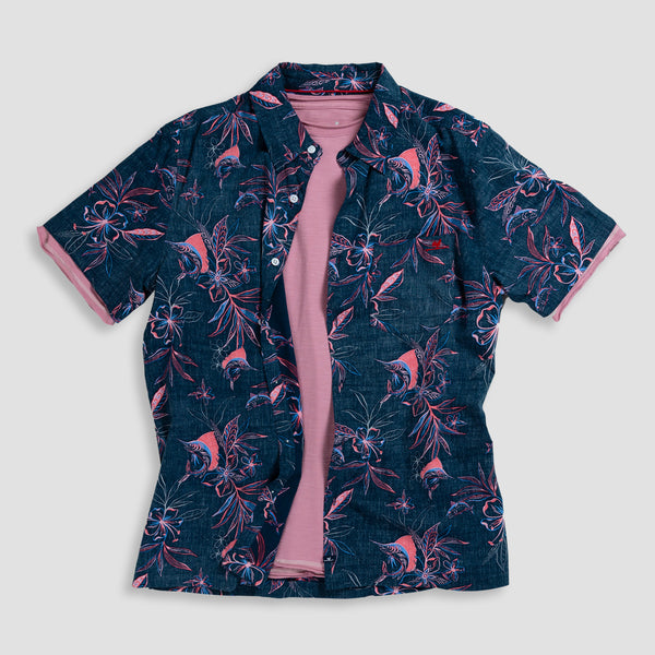 Flower & Fish Sport Shirt