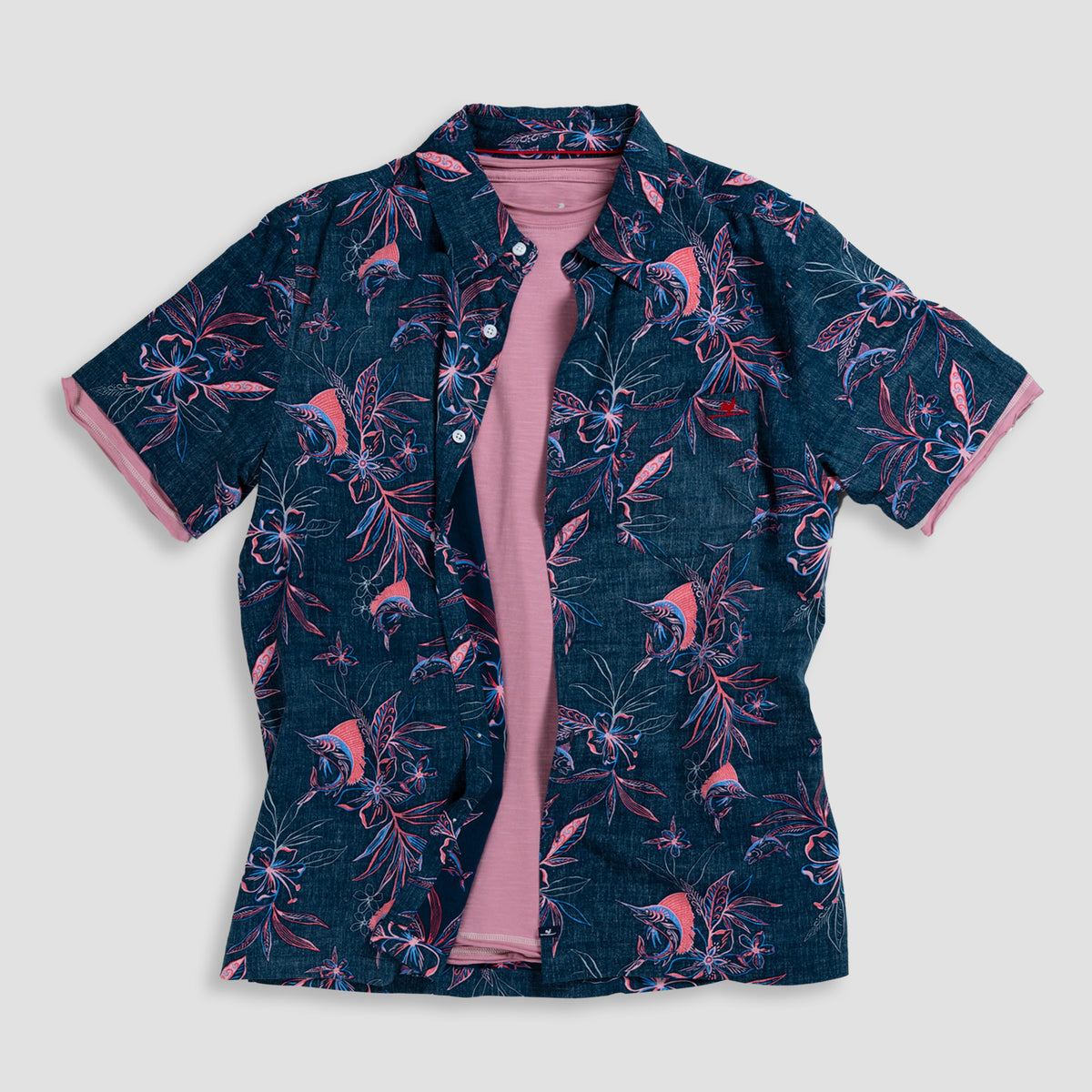Flower & Fish Sport Shirt