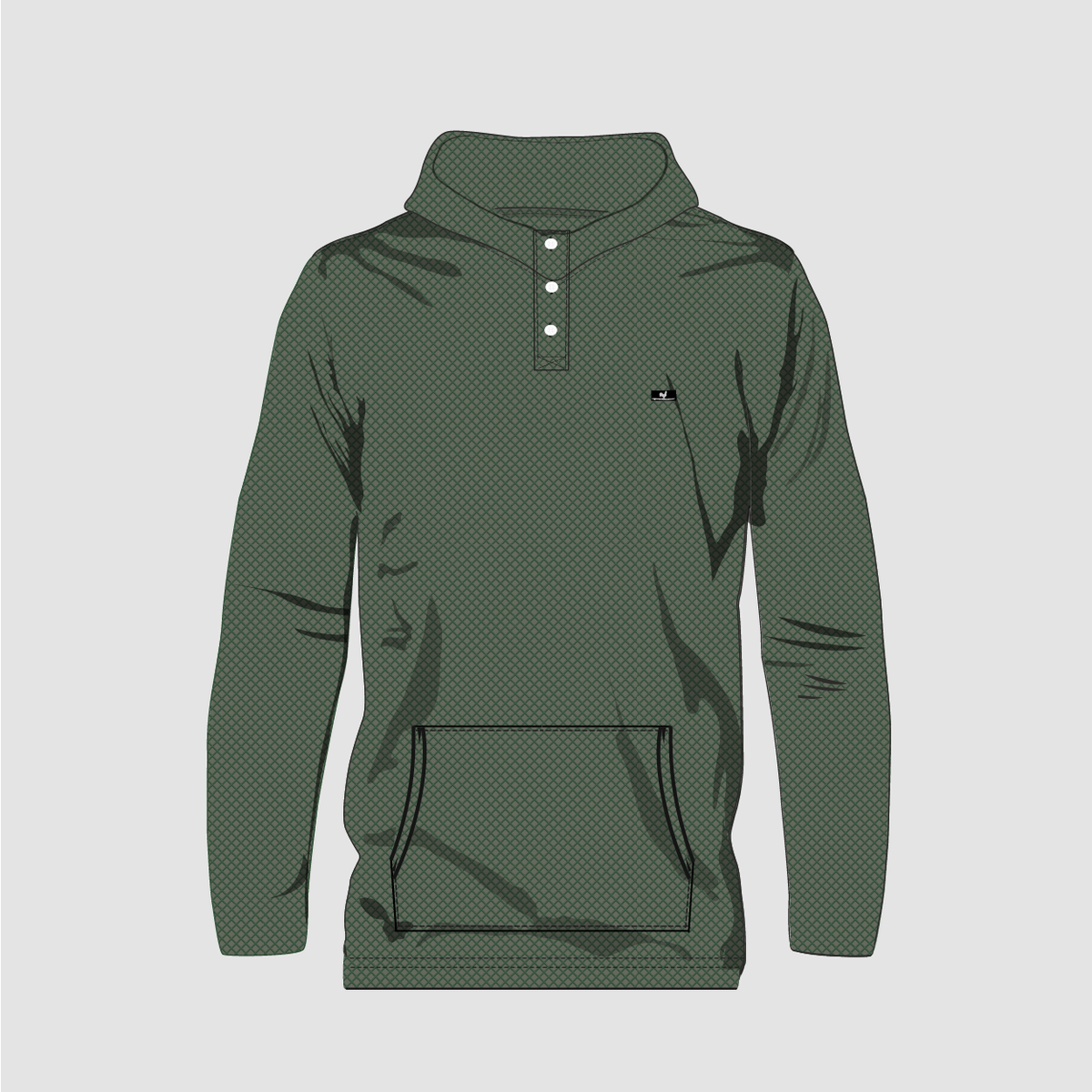 Chicken &amp; Waffles Henley Hoodie
