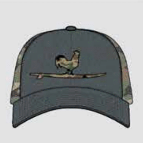 Surfing Rooster Camo Snapback Hat