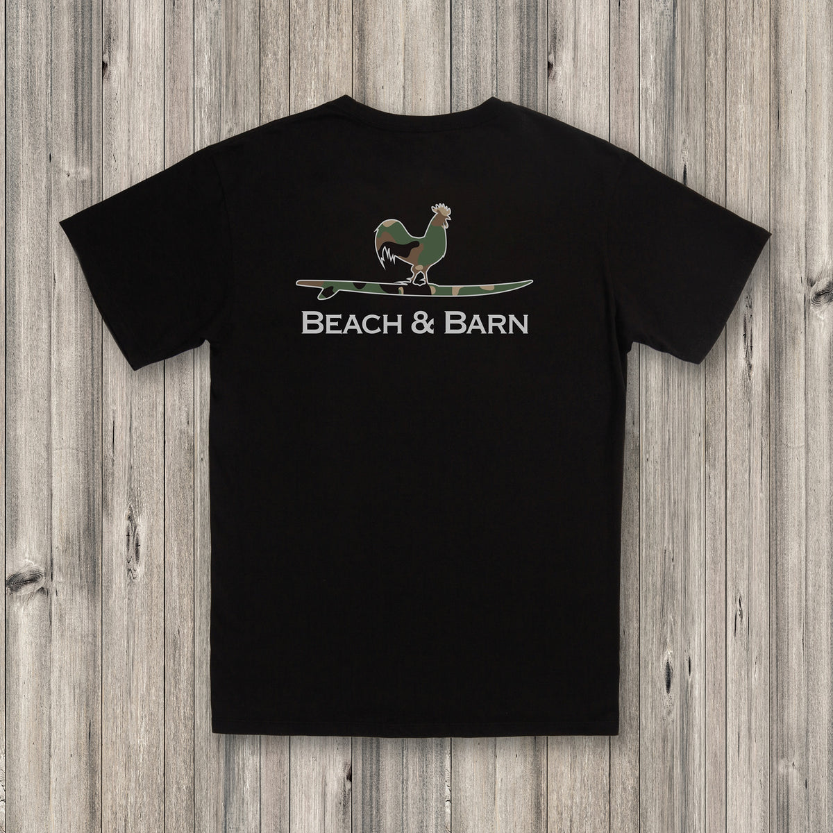 Camo Surfing Rooster Tee Shirt