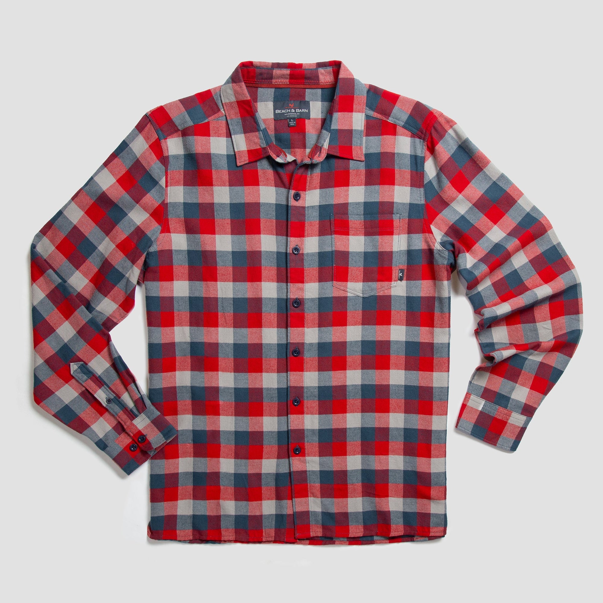 Sale - Traveler's Check Long Sleeve Flannel Shirt