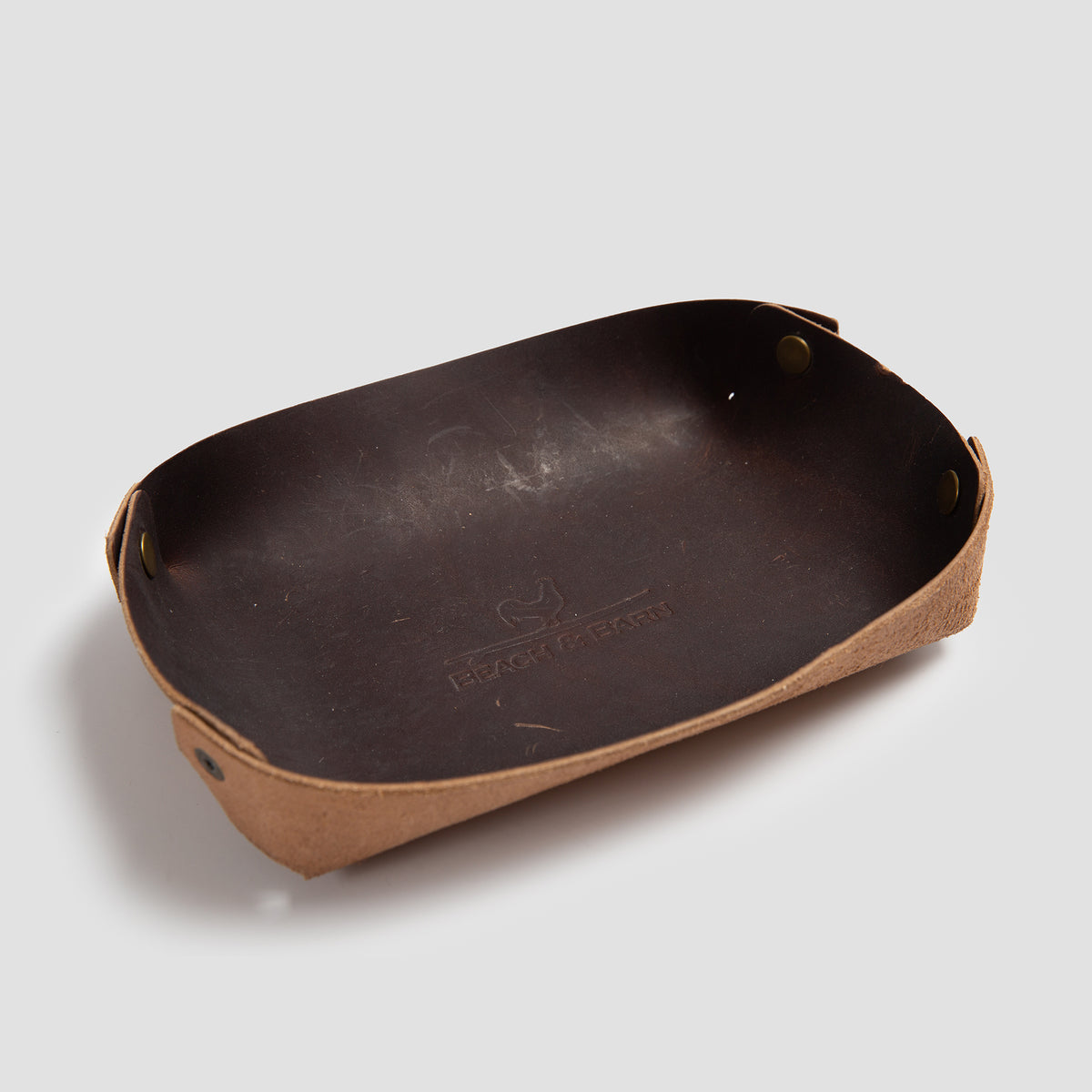 Surfing Rooster Leather Catch-All