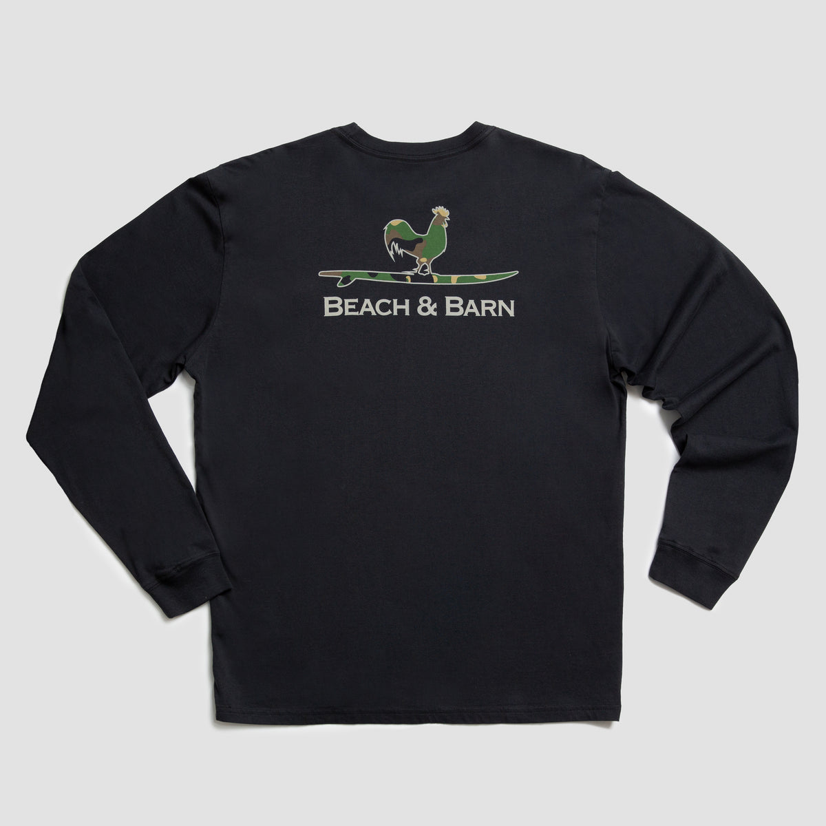Surfing Rooster Camo Long Sleeve Tee Shirt