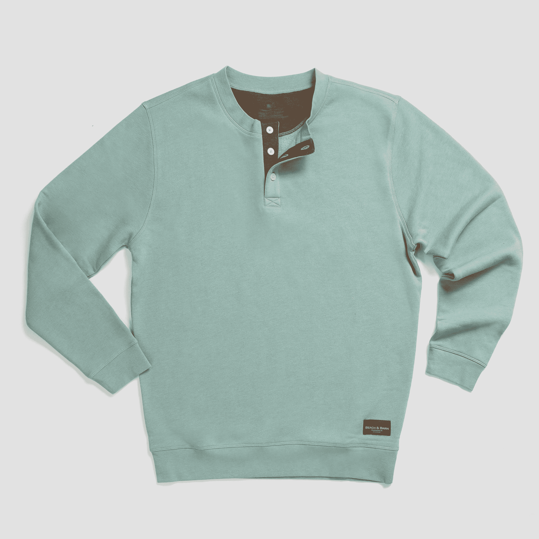 Brew Crew Henley Pullover Sweatshirt Beach and Barn