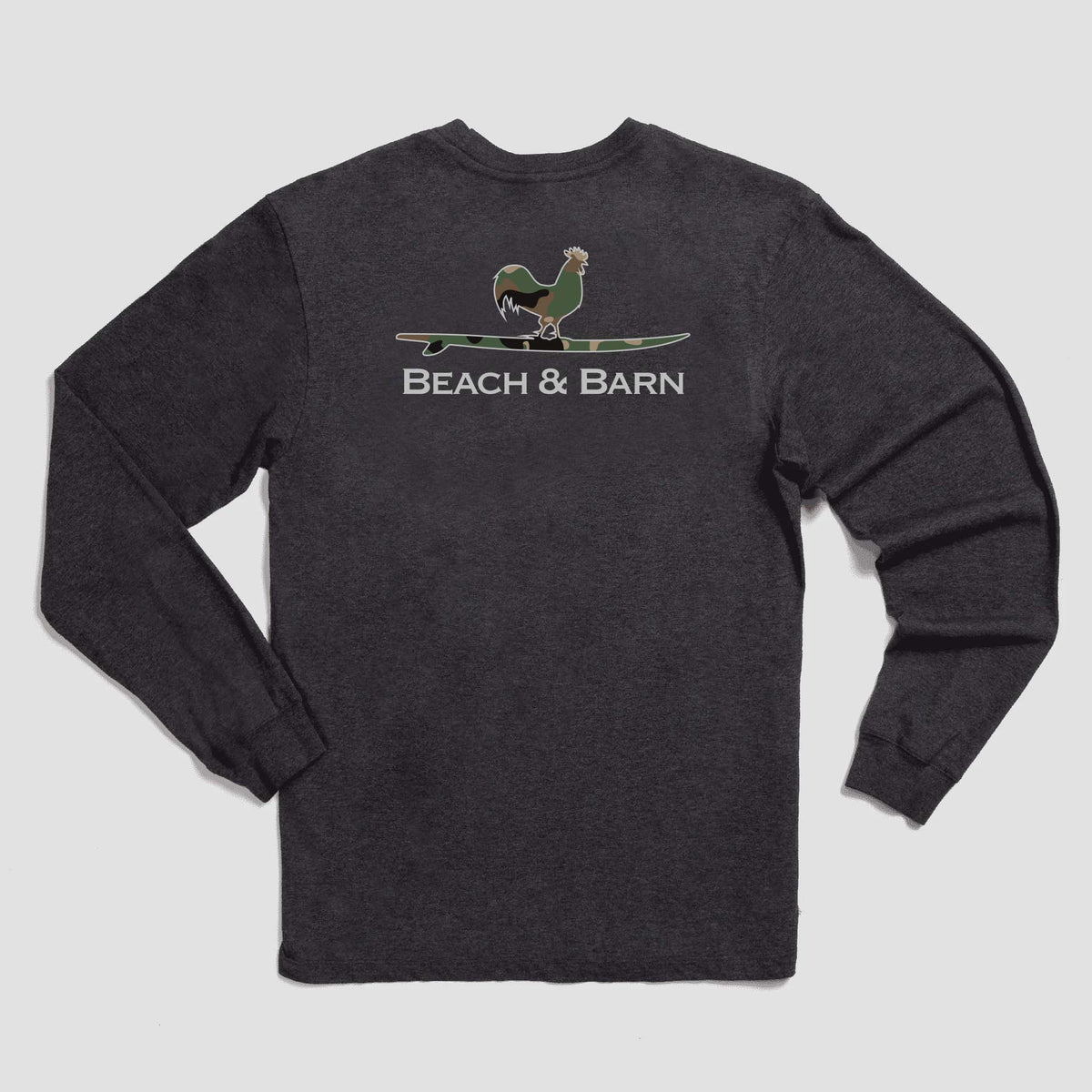 Surfing Rooster Camo Long Sleeve Tee Shirt