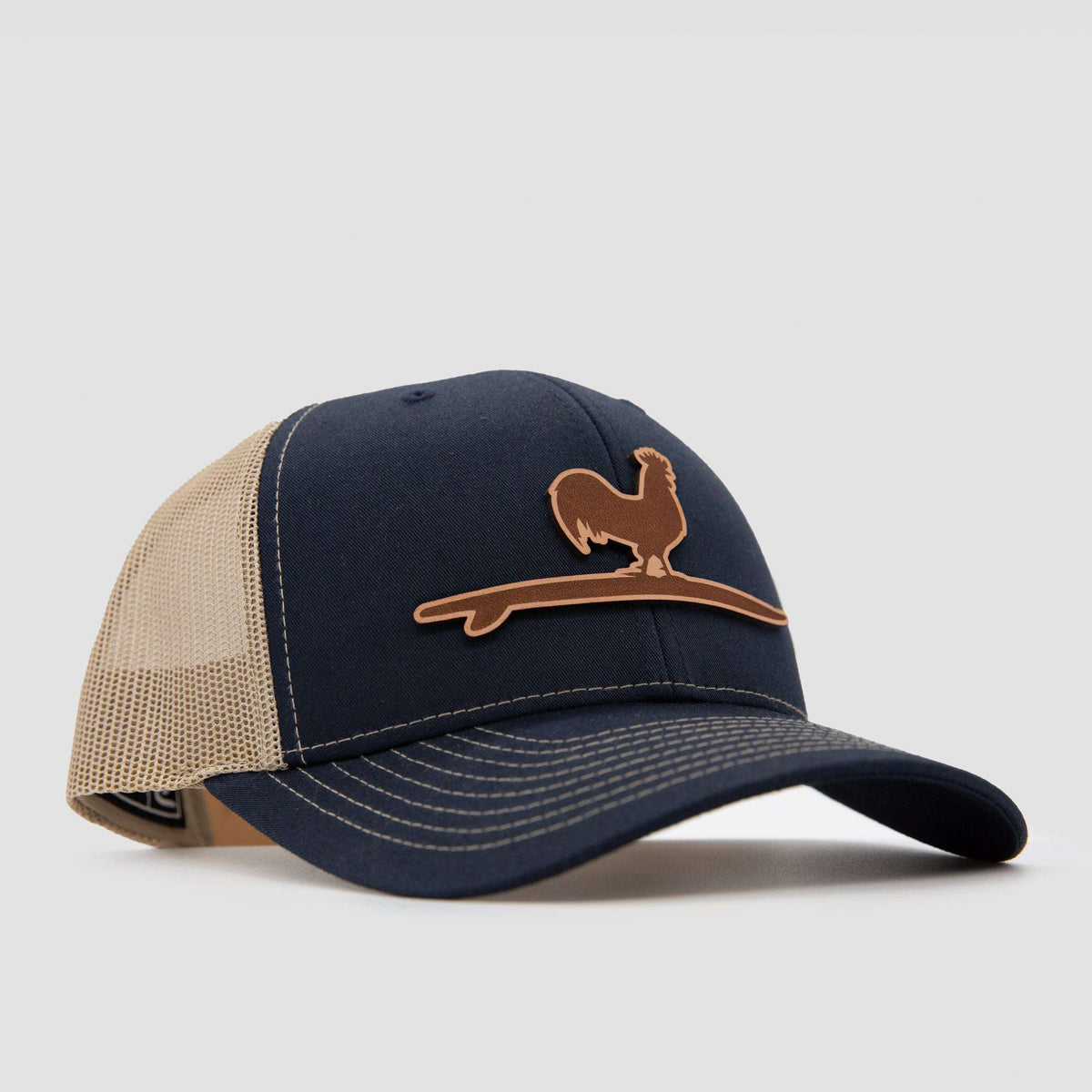 Etched Leather Snapback Hat