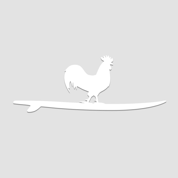 Surfing Rooster Sticker Decal